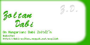 zoltan dabi business card